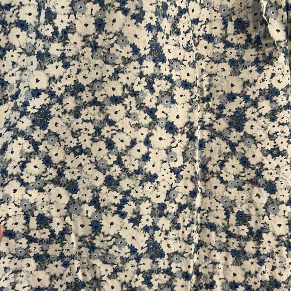 Gap Body Poplin PJ Pants Blue Floral Medium - Picture 2 of 7